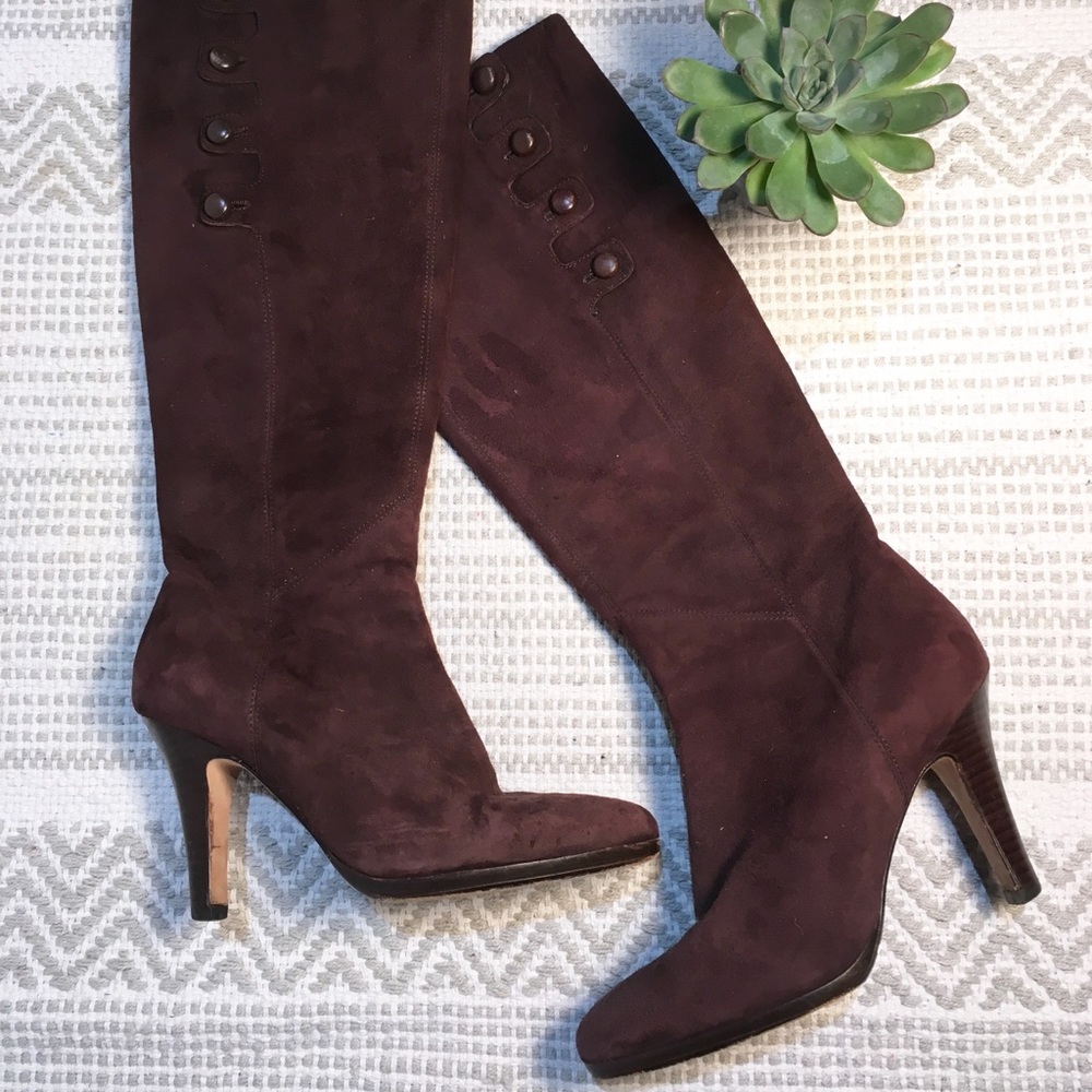 Cole Haan Brown Suede Leather Knee Boot